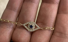 Load image into Gallery viewer, LARGE TALISMAN EVIL EYE LINK BRACELET
