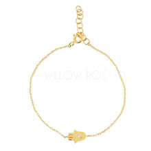 Load image into Gallery viewer, SMALL TALISMAN HAMSA DIAMOND BRACELET