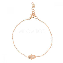 Load image into Gallery viewer, SMALL TALISMAN HAMSA DIAMOND BRACELET