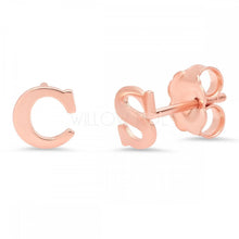 Load image into Gallery viewer, GOLDIE SINGLE INITIAL STUD EARRING