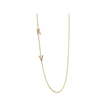 Load image into Gallery viewer, JOLENE ASYMMETRICAL INITIAL NECKLACE