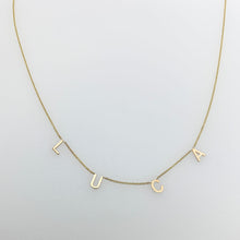 Load image into Gallery viewer, JOELLE HORIZONTAL INITIAL NECKLACE