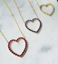 Load image into Gallery viewer, CARYS RUBY HEART NECKLACE