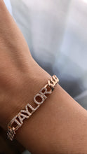 Load image into Gallery viewer, LIV DIAMOND NAME CURB CHAIN BRACELET