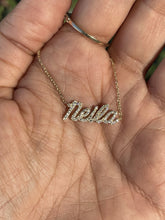 Load image into Gallery viewer, CALI CURSIVE DIAMOND NAME NECKLACE
