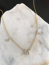 Load image into Gallery viewer, AMOUR DIAMOND LETTER NECKLACE