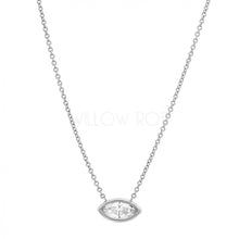 Load image into Gallery viewer, CLEO DIAMOND MARQUIS BEZEL NECKLACE
