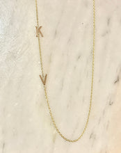 Load image into Gallery viewer, JOLENE ASYMMETRICAL INITIAL NECKLACE