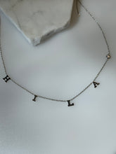 Load image into Gallery viewer, COLLANA GOLD LETTER DIAMOND BEZEL NECKLACE