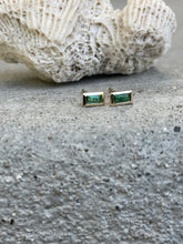 Load image into Gallery viewer, RAFAELA GREEN EMERALD BAGUETTE STUDS