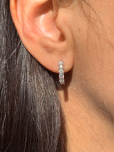 Load image into Gallery viewer, AVELINE DIAMOND HOOP EARRINGS