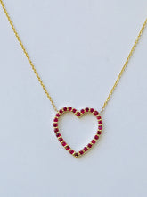 Load image into Gallery viewer, CARYS RUBY HEART NECKLACE