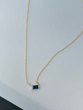 Load image into Gallery viewer, OCEANE BLUE SAPPHIRE BAGUETTE NECKLACE