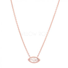 Load image into Gallery viewer, CLEO DIAMOND MARQUIS BEZEL NECKLACE