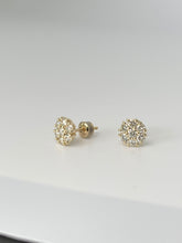 Load image into Gallery viewer, MAGNOLIA DIAMOND FLOWER EARRINGS