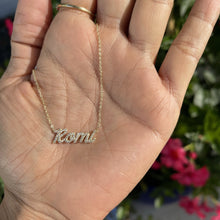 Load image into Gallery viewer, CALI CURSIVE DIAMOND NAME NECKLACE