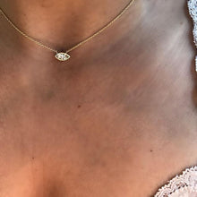 Load image into Gallery viewer, CLEO DIAMOND MARQUIS BEZEL NECKLACE