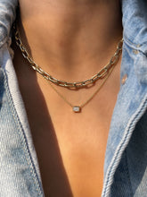 Load image into Gallery viewer, OOAK- EMERALD DIAMOND NECKLACE