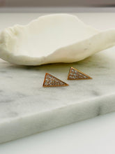 Load image into Gallery viewer, LUNA DIAMOND TRIANGLE STUDS