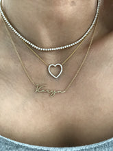 Load image into Gallery viewer, CARYS BLUE SAPPHIRE HEART NECKLACE