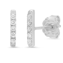 Load image into Gallery viewer, ARIA DIAMOND BAR EARRINGS

