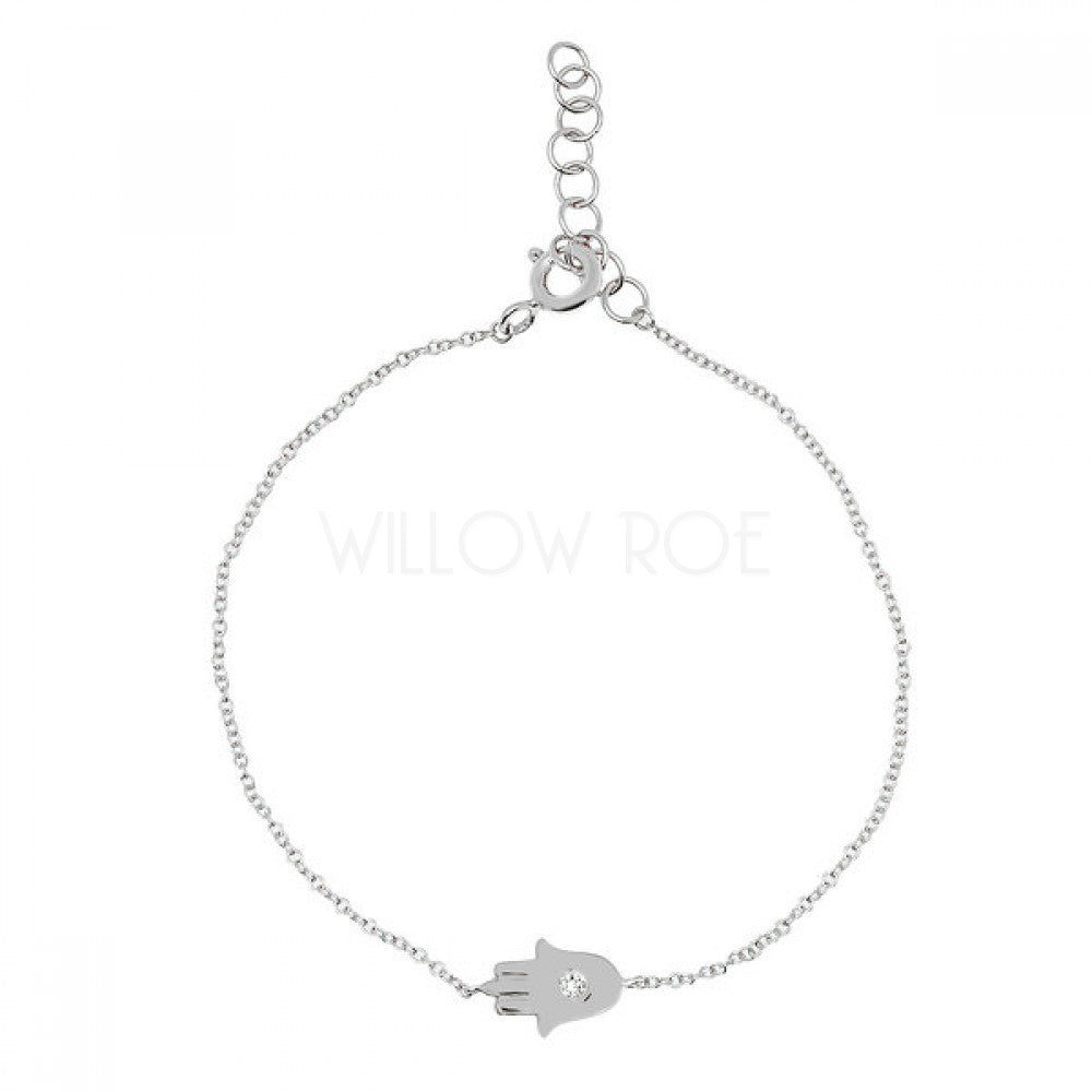 SMALL TALISMAN HAMSA DIAMOND BRACELET