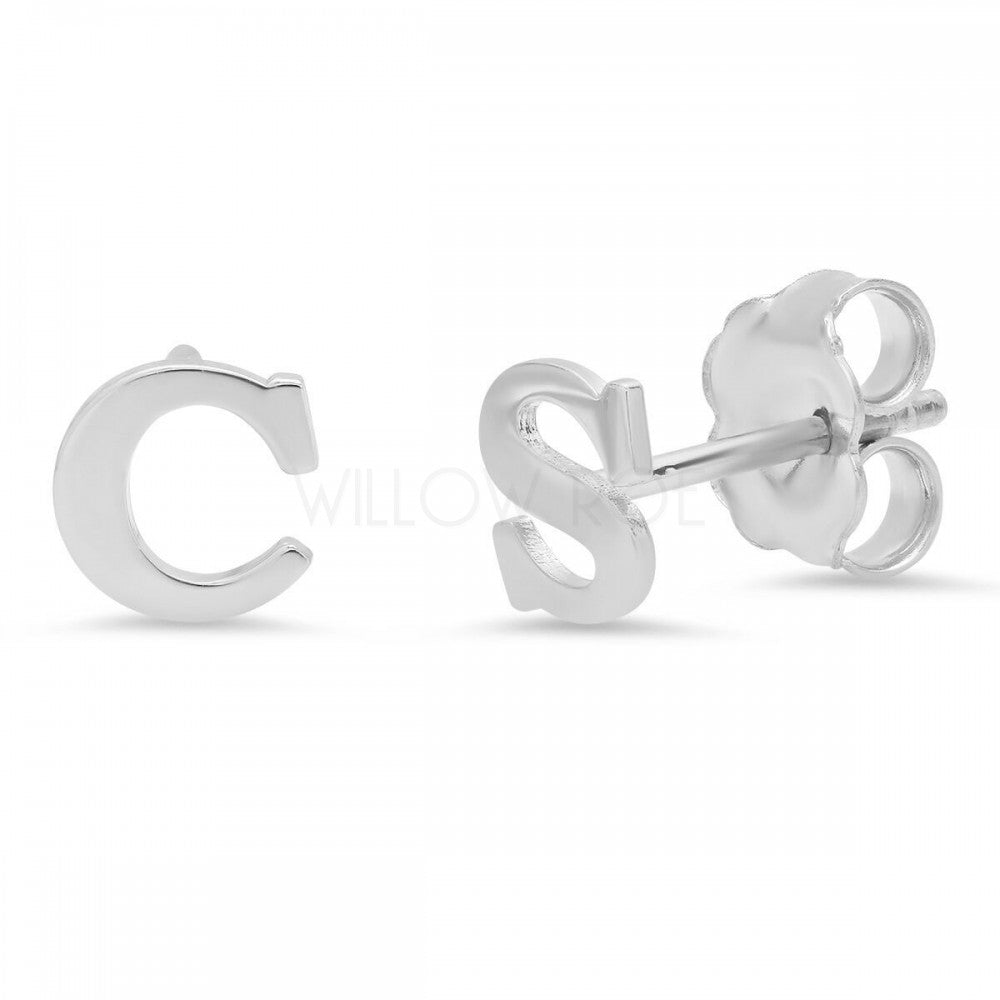 GOLDIE SINGLE INITIAL STUD EARRING