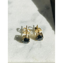 Load image into Gallery viewer, OOAK- BLACK DIAMOND STUD EARRINGS
