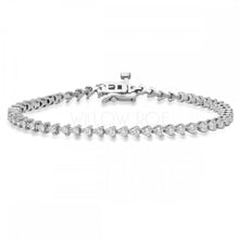 Load image into Gallery viewer, VALENTINA DIAMOND THREE PRONG TENNIS BRACELET
