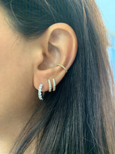 Load image into Gallery viewer, AVELINE DIAMOND HOOP EARRINGS
