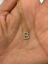 Load image into Gallery viewer, AMOUR DIAMOND LETTER NECKLACE
