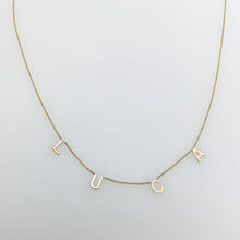Load image into Gallery viewer, JOELLE HORIZONTAL INITIAL NECKLACE
