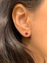 Load image into Gallery viewer, RORY PINK SAPPHIRE BEZEL STUDS
