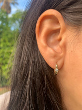 Load image into Gallery viewer, ARLOW GREEN EMERALD HOOP EARRINGS
