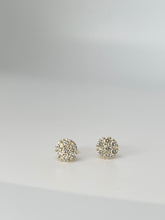 Load image into Gallery viewer, MAGNOLIA DIAMOND FLOWER EARRINGS
