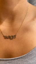 Load image into Gallery viewer, BOWIE BLOCK NAME NECKLACE
