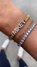 Load image into Gallery viewer, LIV DIAMOND NAME CURB CHAIN BRACELET
