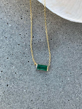 Load image into Gallery viewer, ESMERALDA GREEN EMERALD BAGUETTE NECKLACE
