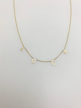 Load image into Gallery viewer, JOELLE HORIZONTAL INITIAL NECKLACE
