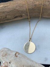 Load image into Gallery viewer, JESSA ENGRAVABLE ROUND DISC NECKLACE
