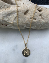 Load image into Gallery viewer, DESI INITIAL DISC CHARM NECKLACE
